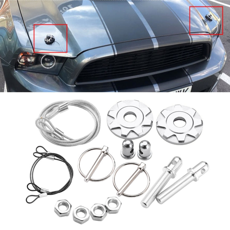 XH-6041 Car Universal Modified Aluminum Alloy Engine Hood Lock Cover