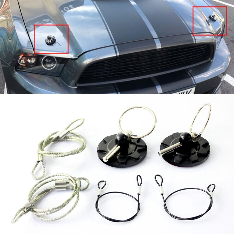 XH-6049 Car Universal Modified Racing Punch-free Aluminum Engine Hood Lock Cover