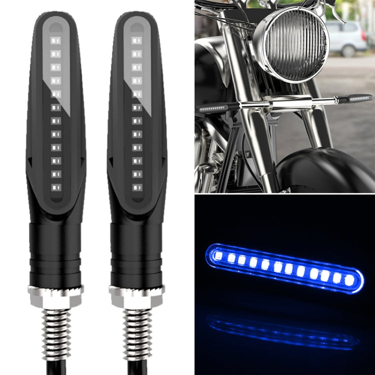 2 PCS D12V / 1W Motorcycle LED Waterproof Dynamic Blinker Side Lights Flowing Water Turn Signal Light