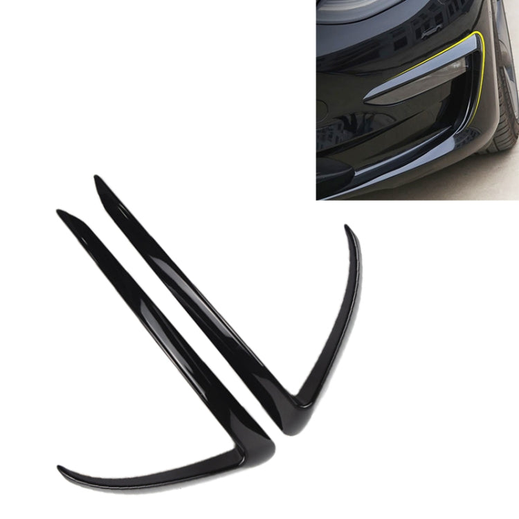 2 PCS Car Lamp Eyebrow Decorative Sticker Fog Lamp Frame for Tesla Model 3-Reluova