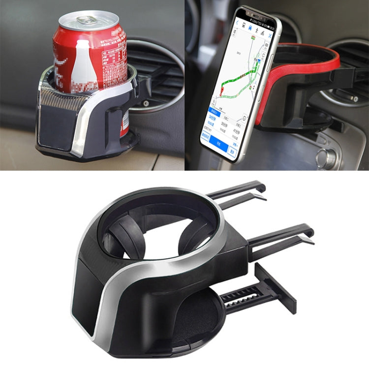 2 in 1 Car Air Outlet Magnetic Mount Beverage Cup Stand Phone Holder