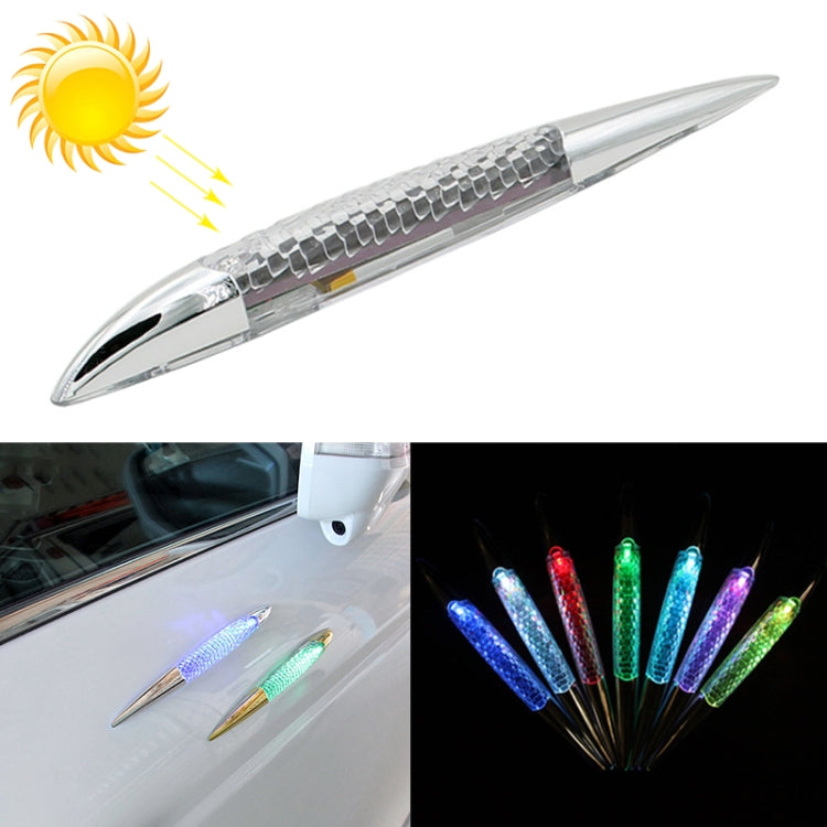 Car Solar Shark Gill Warning Lights Car Door Anti-collision Rear-end Collision LED Dlashing Lamp, Mode: Constant Bright + Flashing ÎҵÄÉ̵ê