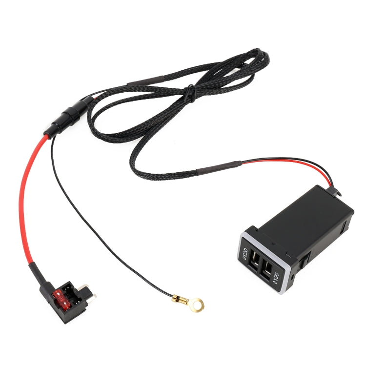 Car QC3.0 Fast Charge USB Interface Modification Charger for Toyota, Fuse to Take Power