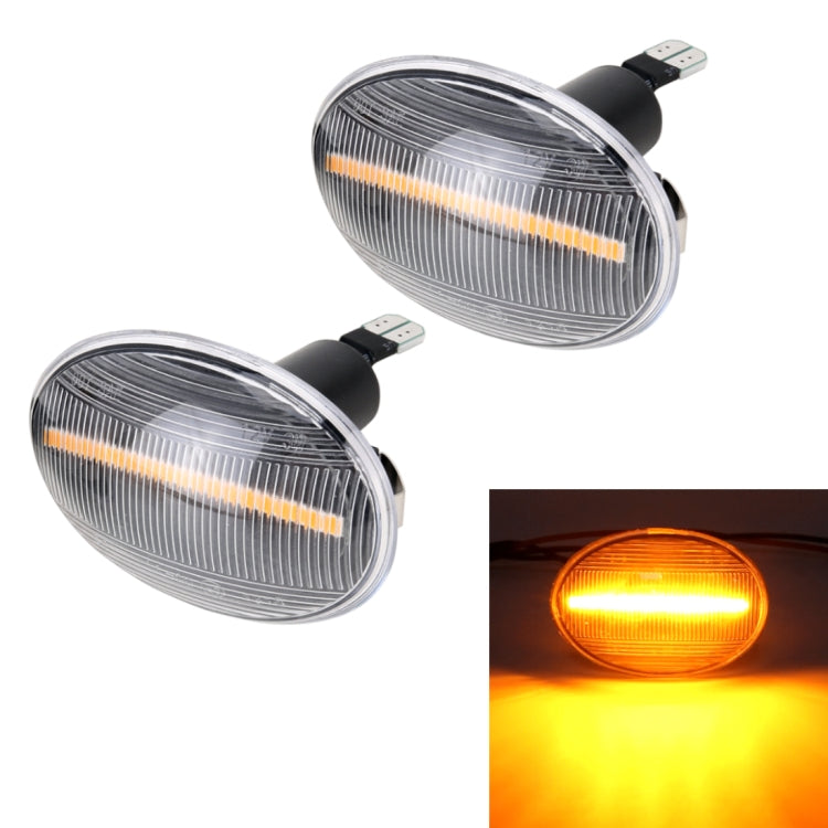 2 PCS DC12V / 3W Car LED Dynamic Blinker Side Lights Flowing Water Turn Signal Light for BMW Mini Cooper, Amber Light-Reluova