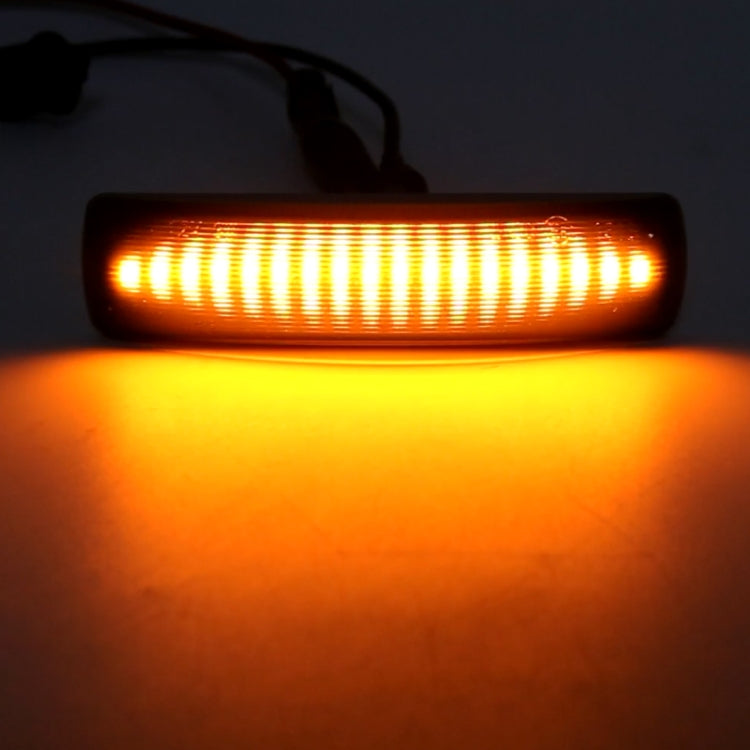 2 PCS DC12V / 3W Car LED Dynamic Blinker Side Lights Flowing Water Turn Signal Light for Land Rover, Amber Light