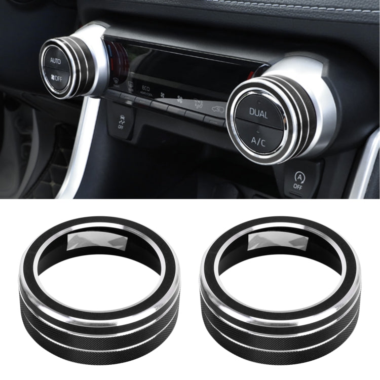 2 PCS Car Aluminum Alloy Air Conditioner Knob Case for Toyota RAV4 / Wildlander