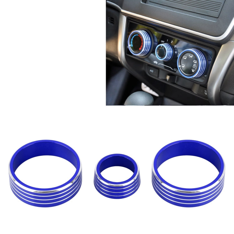 3 PCS Car Aluminum Alloy Air Conditioner Knob Case for Honda VEZEL / XR-V / Fit / GIENIA / City