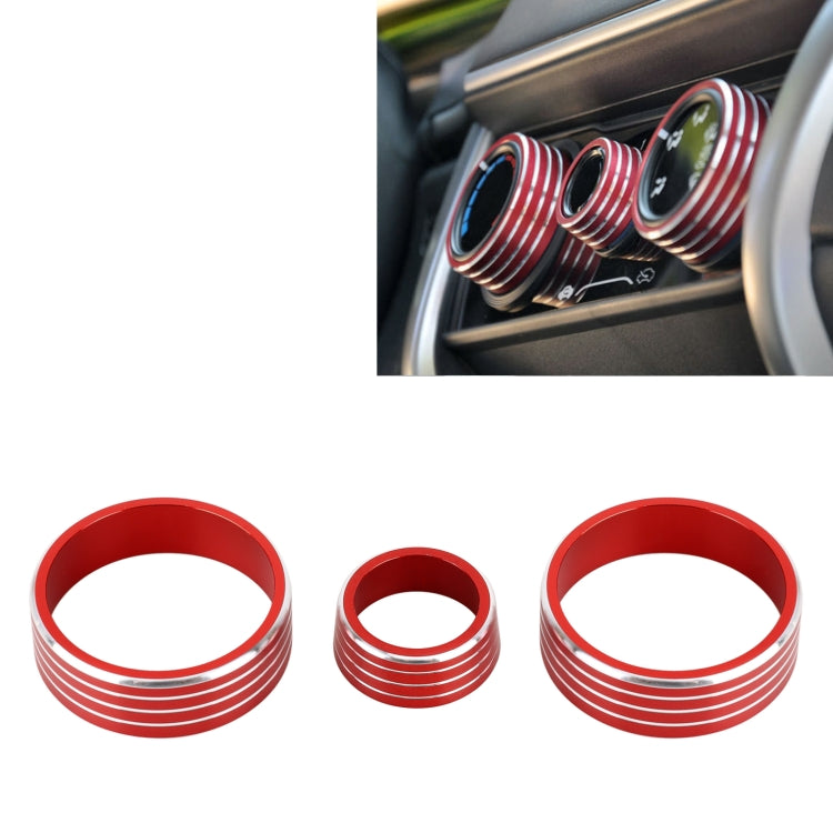 3 PCS Car Aluminum Alloy Air Conditioner Knob Case for Honda VEZEL / XR-V / Fit / GIENIA / City ÎҵÄÉ̵ê