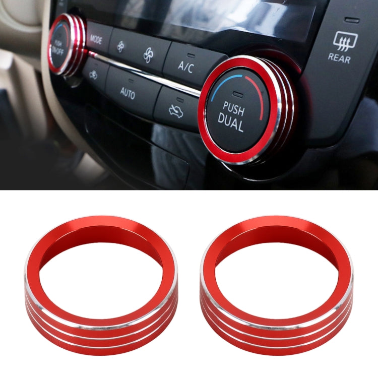 2 PCS Car Metal Air Conditioner Knob Case for Nissan X-TRAIL-Reluova