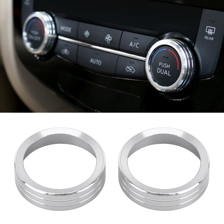 2 PCS Car Metal Air Conditioner Knob Case for Nissan X-TRAIL-Reluova