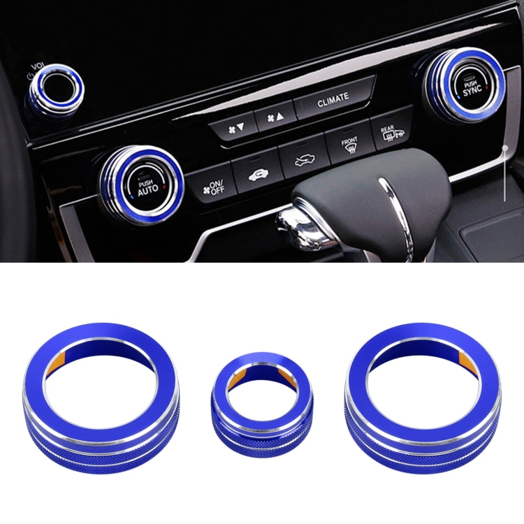 3 PCS Car Metal Air Conditioner Knob Case for Honda CR-V 2017