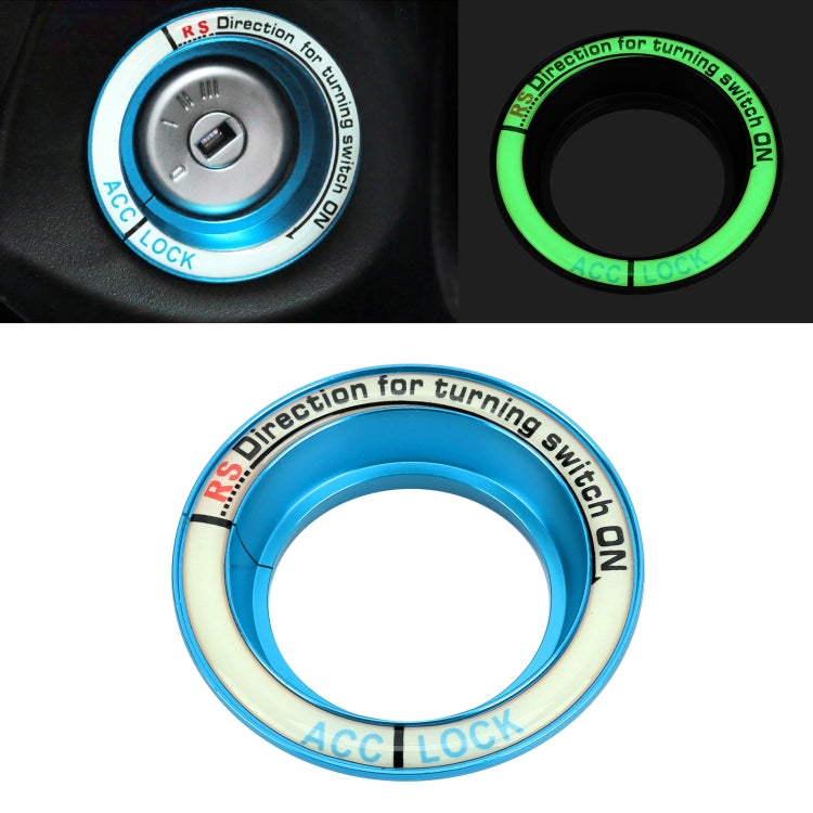 For Ford Fluorescent Aluminum Alloy Ignition Key Ring, Inside Diameter: 3.2cm