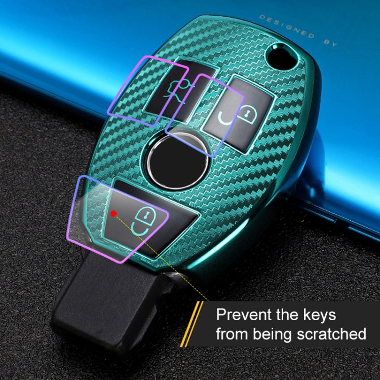 For Mercedes-Benz C-Class 3-button B Version Car TPU Key Protective Cover Key Case with Key Ring ÎҵÄÉ̵ê