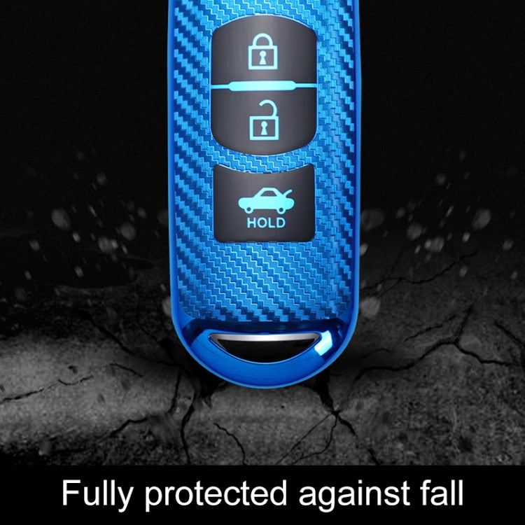 For Mazda Smart 3-button Car TPU Key Protective Cover Key Case with Key Ring