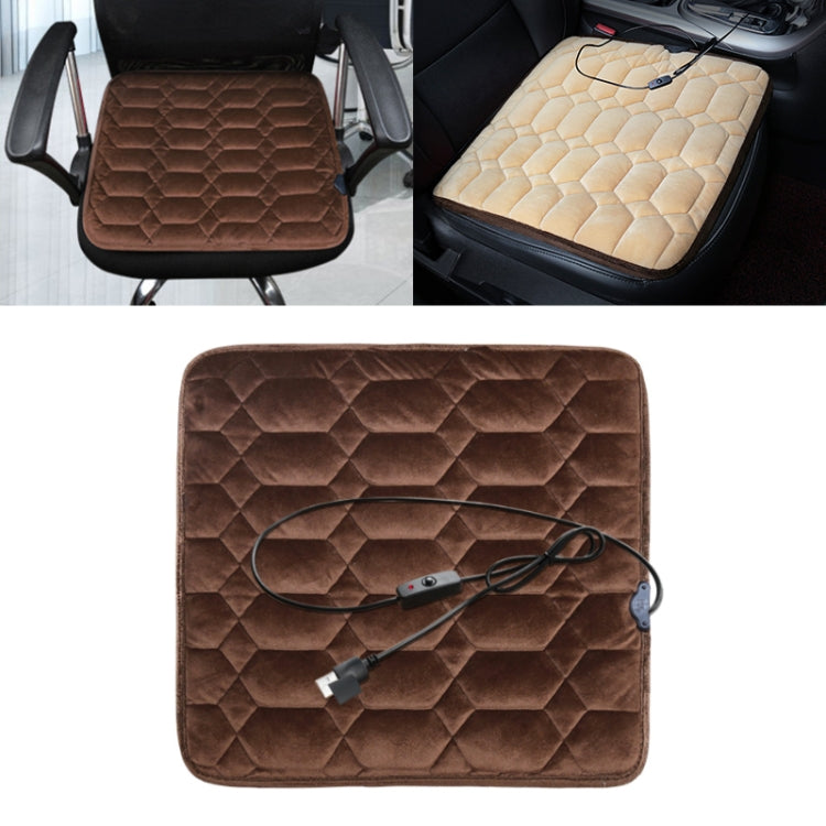 Car USB Seat Heater Cushion Warmer Cover Winter Heated Warm Mat, Style: Square ÎҵÄÉ̵ê