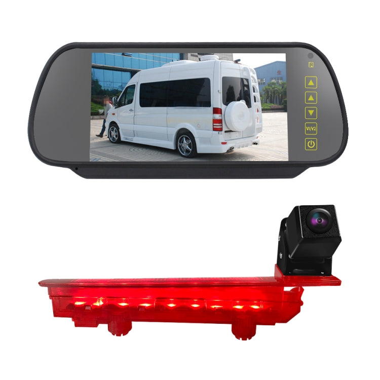 PZ470 Car Waterproof 170 Degree Brake Light View Camera + 7 inch Rearview Monitor for Volkswagen T5 / T6 2010-2017