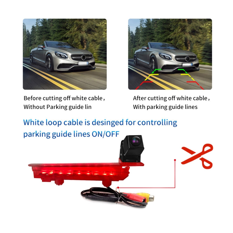 PZ470 Car Waterproof 170 Degree Brake Light View Camera + 7 inch Rearview Monitor for Volkswagen T5 / T6 2010-2017 ÎҵÄÉ̵ê