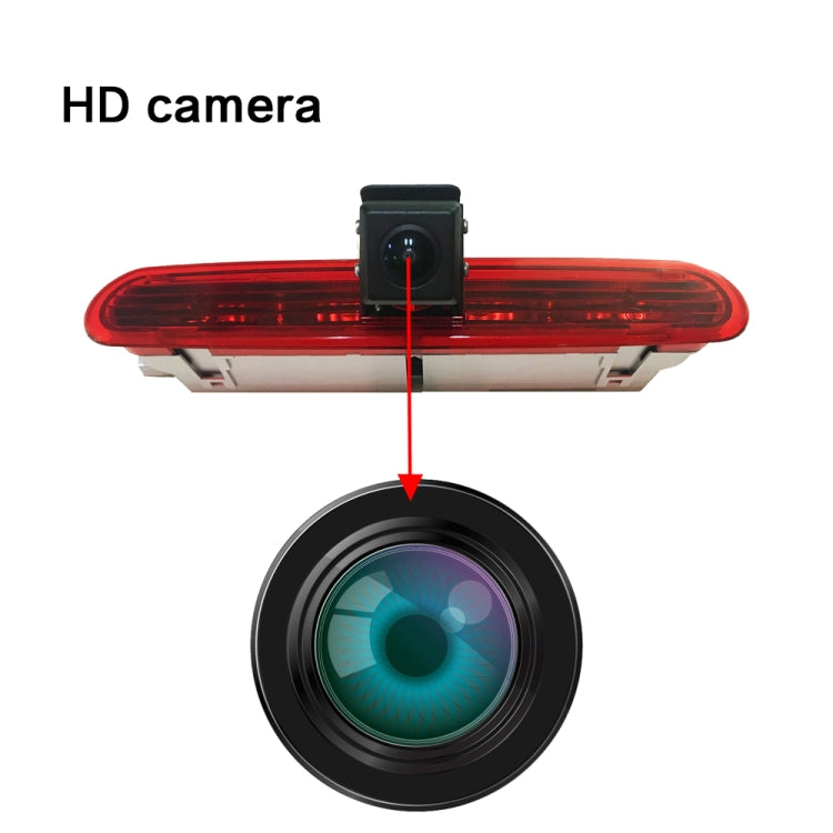 PZ472 Car Waterproof 170 Degree Brake Light View Camera + 7 inch Rearview Monitor for Fiat / Opel