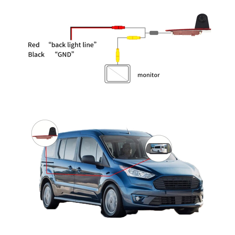 PZ477 Car Waterproof 170 Degree Brake Light View Camera for Ford Transit Custom ÎҵÄÉ̵ê