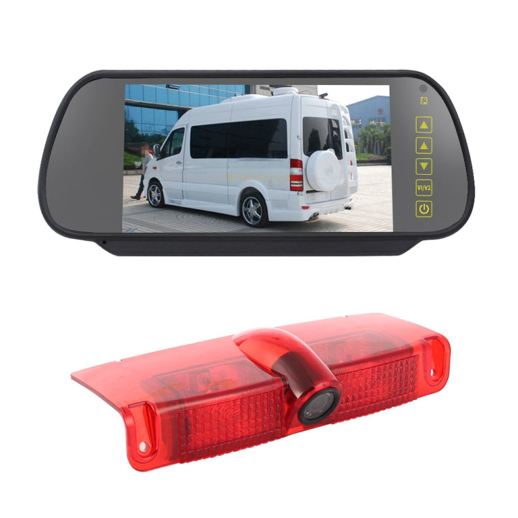 PZ478 Car Waterproof 170 Degree Brake Light View Camera + 7 inch Rearview Monitor for Chevrolet Express Van / CMC Savana Van