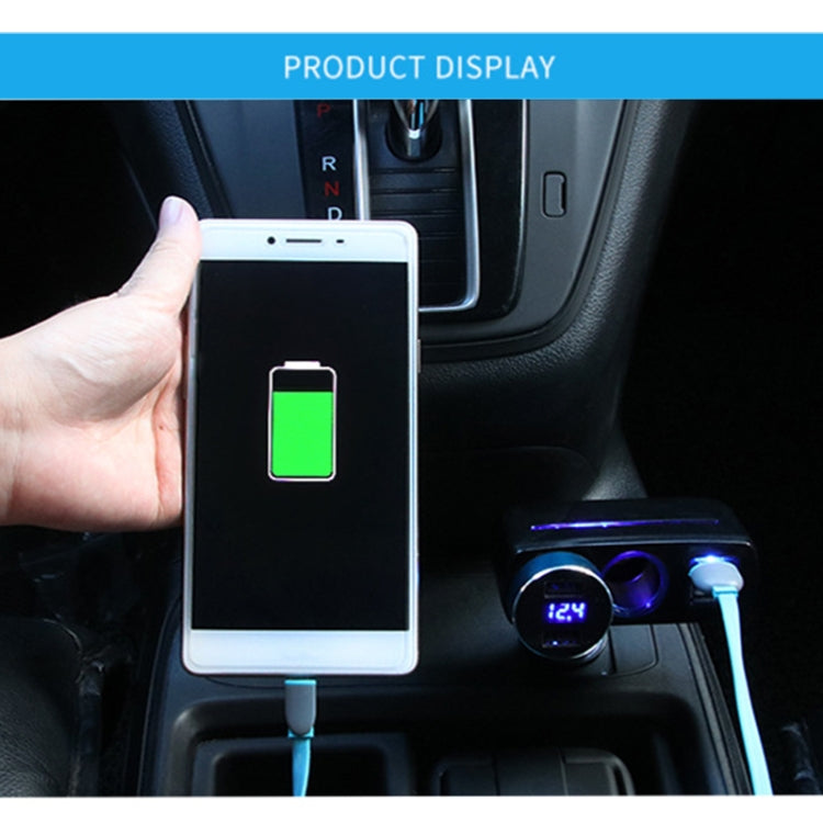 SHUNWEI SD-1918 80W 3.1A Car 2 in 1 Dual USB Charger