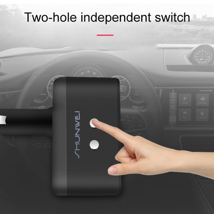 SHUNWEI SD-1925 120W 3A Car 2 in 1 Dual USB Charger 90 Degree Free Rotation Cigarette Lighter ÎҵÄÉ̵ê