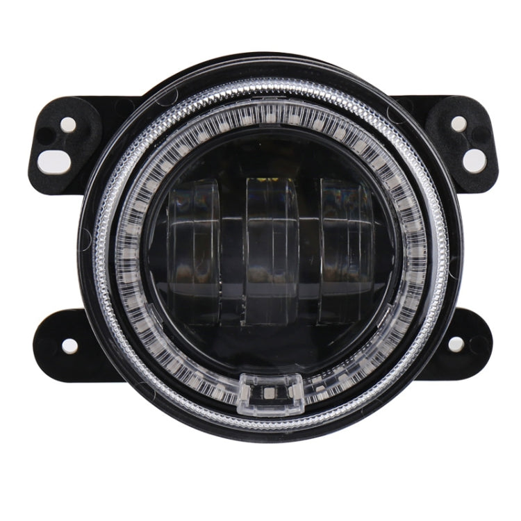 2 PCS DC12V-30V / 30W / 3A / 1440LM 12LEDs  4 inch Car LED Colorful Fog Light, Style: Black Background