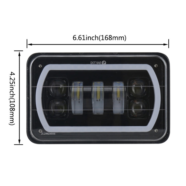 5 inch 30W DC 10-30V 7200LM IP67 Car LED Turn Signal / Headlight, with Angel Eyes-Reluova