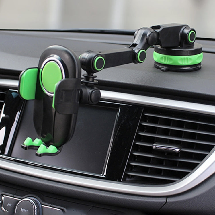 ZP-X0466 Car 360 Degree Rotating Telescopic Folding Round Suction Cup Mobile Phone Holder