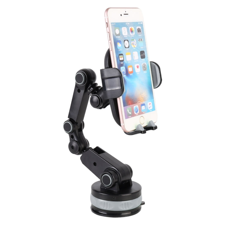 ZP-X0466 Car 360 Degree Rotating Telescopic Folding Round Suction Cup Mobile Phone Holder