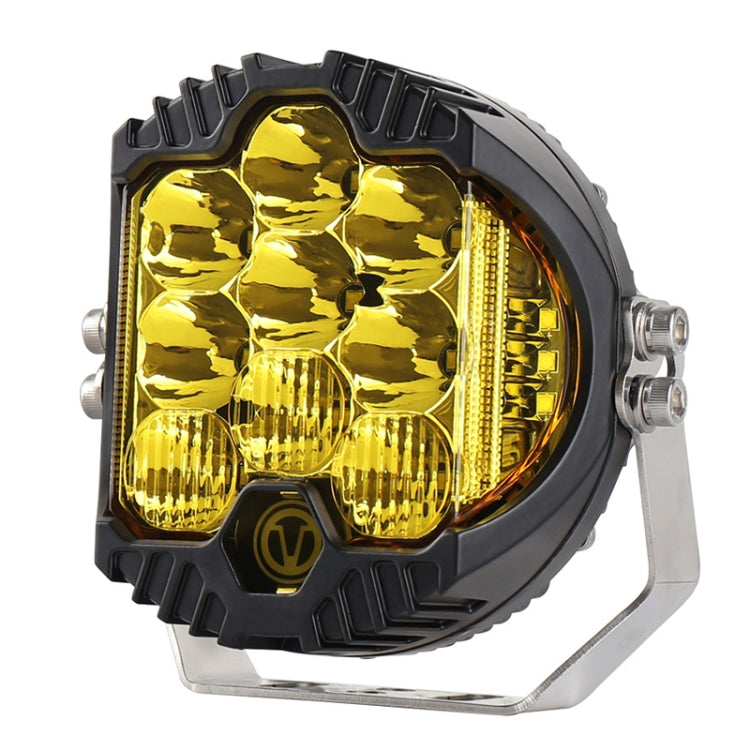 OL-1950Y 5 inch DC12V-30V 5000LM 6500K 50W Car LED Light on Three Sides Headlight for Jeep Wrangler (Gold Light)