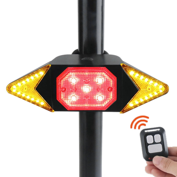 USB Rechargeable Bicycle Turn Light Wireless Remote Control Bike Tail Light Reluova