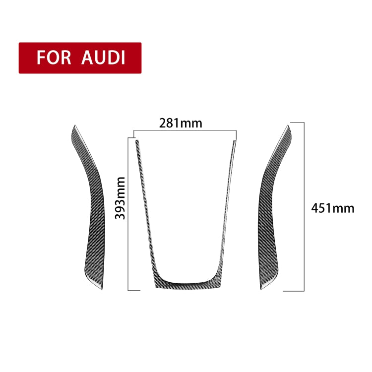 3 in 1 Car Carbon Fiber Gears Panel Decorative Sticker for Audi A5 Hard Top 2008-, Left and Right Drive Universal ÎҵÄÉ̵ê