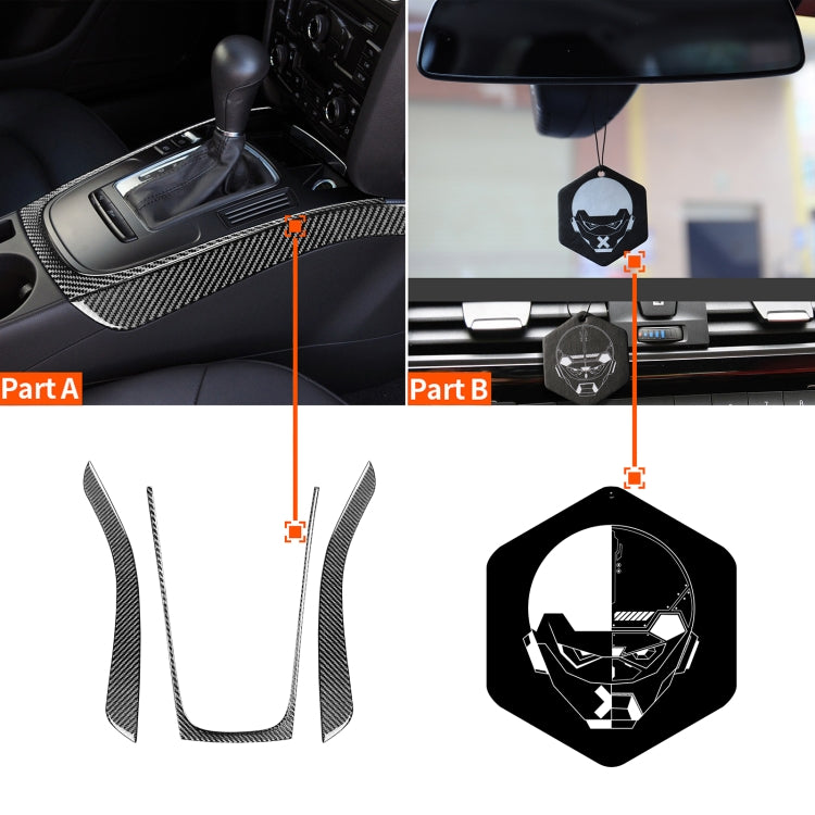 3 in 1 Car Carbon Fiber Gears Panel Decorative Sticker for Audi A5 Hard Top 2008-, Left and Right Drive Universal ÎҵÄÉ̵ê