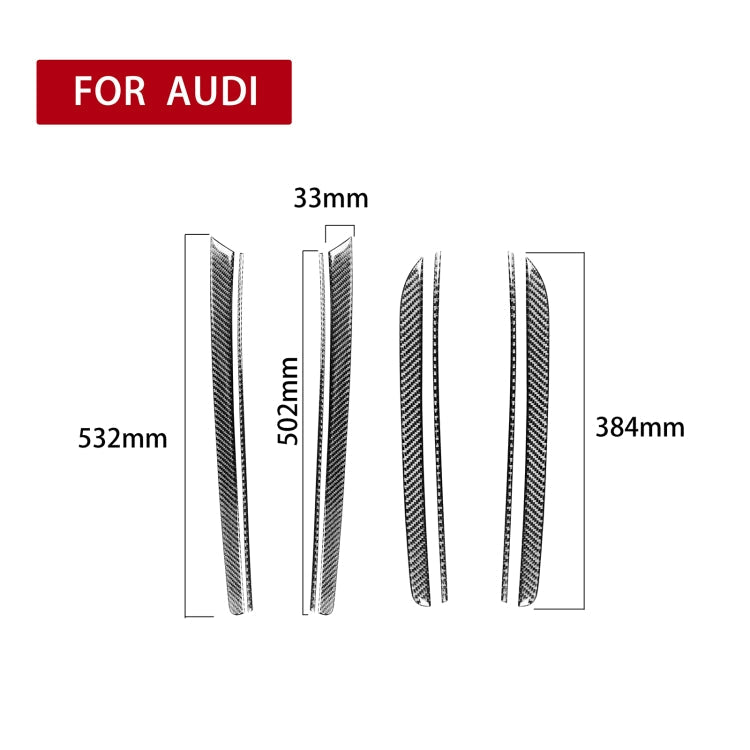 8 in 1 Car Carbon Fiber Door Panel Decorative Sticker for Audi A5 Hard Top 2008-, Left and Right Drive Universal ÎҵÄÉ̵ê