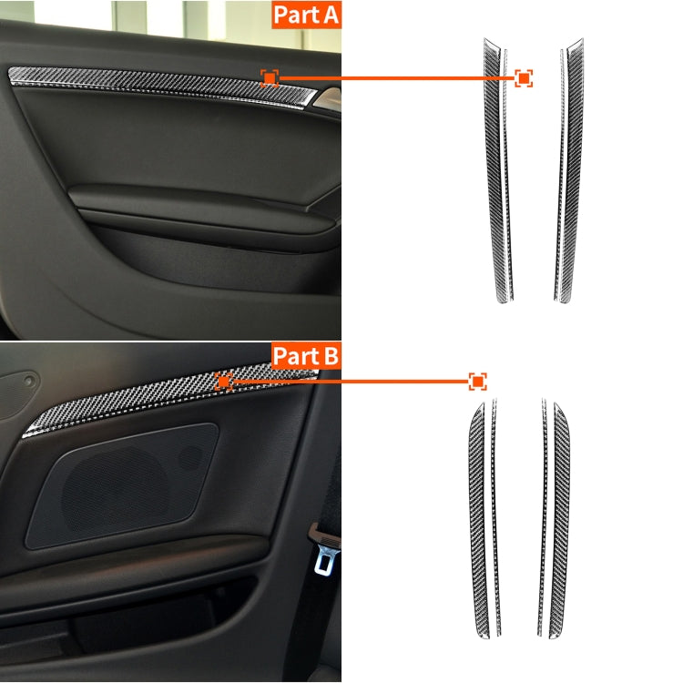 8 in 1 Car Carbon Fiber Door Panel Decorative Sticker for Audi A5 Hard Top 2008-, Left and Right Drive Universal ÎҵÄÉ̵ê