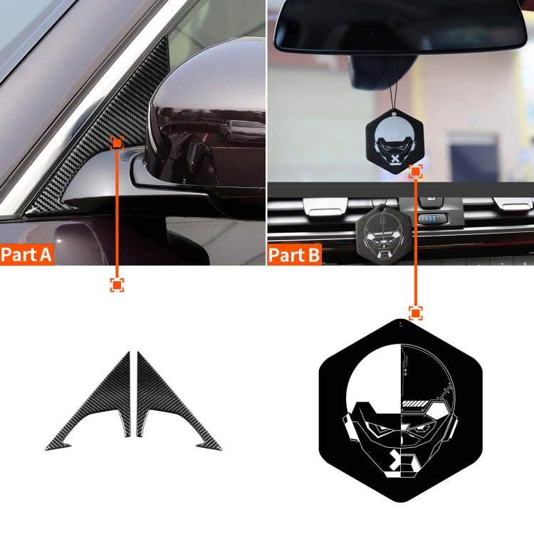 2 PCS Car Carbon Fiber Front Triangle Decorative Sticker for Infiniti FX 2009-2013/QX70 2014-, Left and Right Drive Universal-Reluova