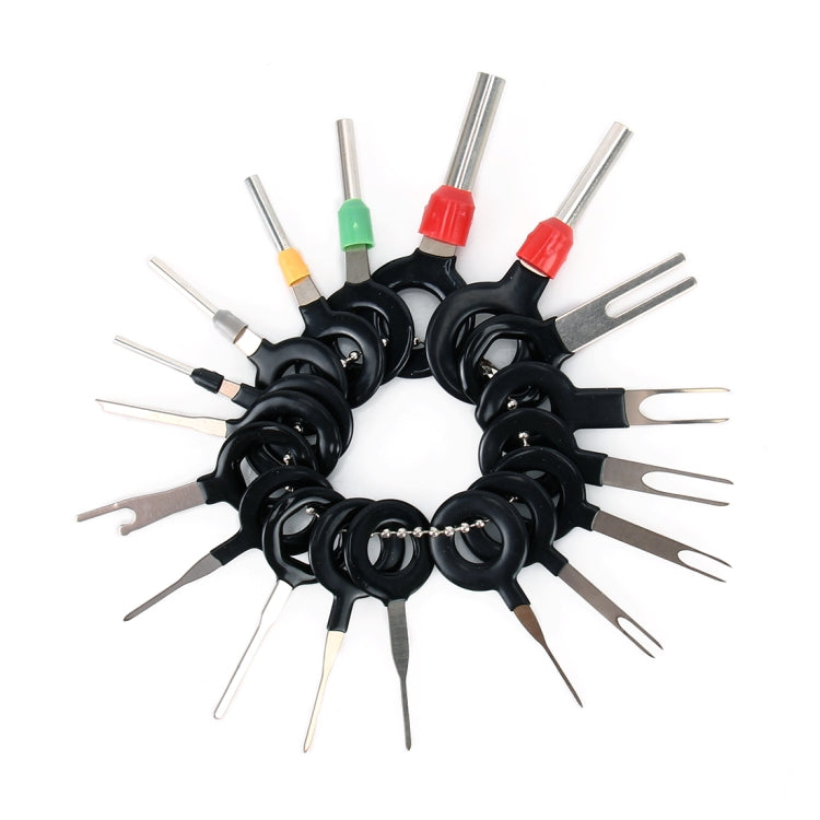 29 in 1 Car Plug Circuit Board Wire Harness Terminal Extraction Pick Connector Crimp Pin Back Needle Remove Tool-Reluova