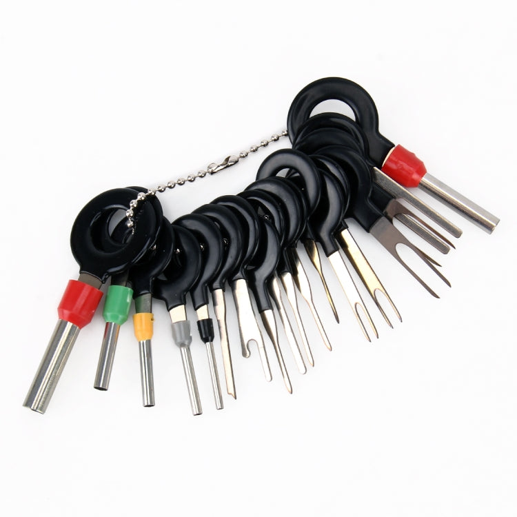 29 in 1 Car Plug Circuit Board Wire Harness Terminal Extraction Pick Connector Crimp Pin Back Needle Remove Tool-Reluova