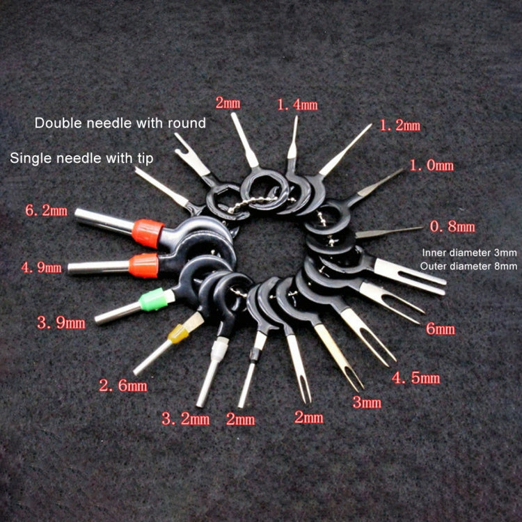 29 in 1 Car Plug Circuit Board Wire Harness Terminal Extraction Pick Connector Crimp Pin Back Needle Remove Tool-Reluova