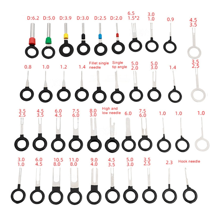 41 in 1 Car Plug Circuit Board Wire Harness Terminal Extraction Pick Connector Crimp Pin Back Needle Remove Tool-Reluova