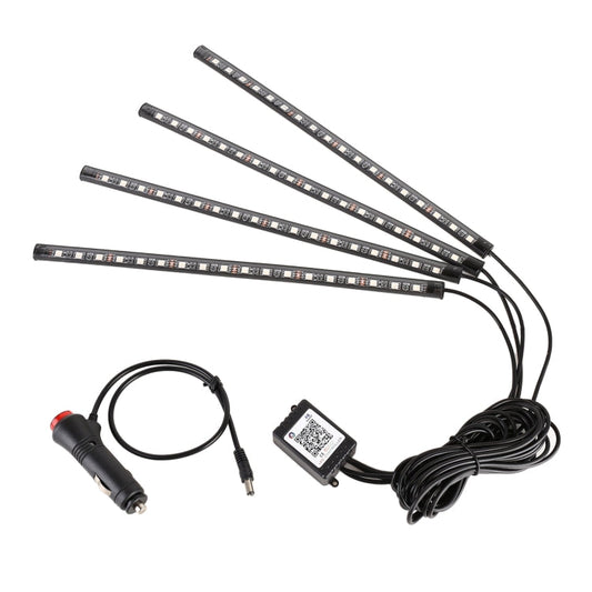 4 in 1 Universal Car Cigarette Lighter 8-color APP Control LED Atmosphere Light Decorative Lamp, with 18LEDs Lamps Cable Length: 1.5m ÎҵÄÉ̵ê