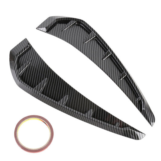 2 PCS Car Soft Silicone Decorative Sticker Outside Sticker, Carbon Fiber Texture-Reluova