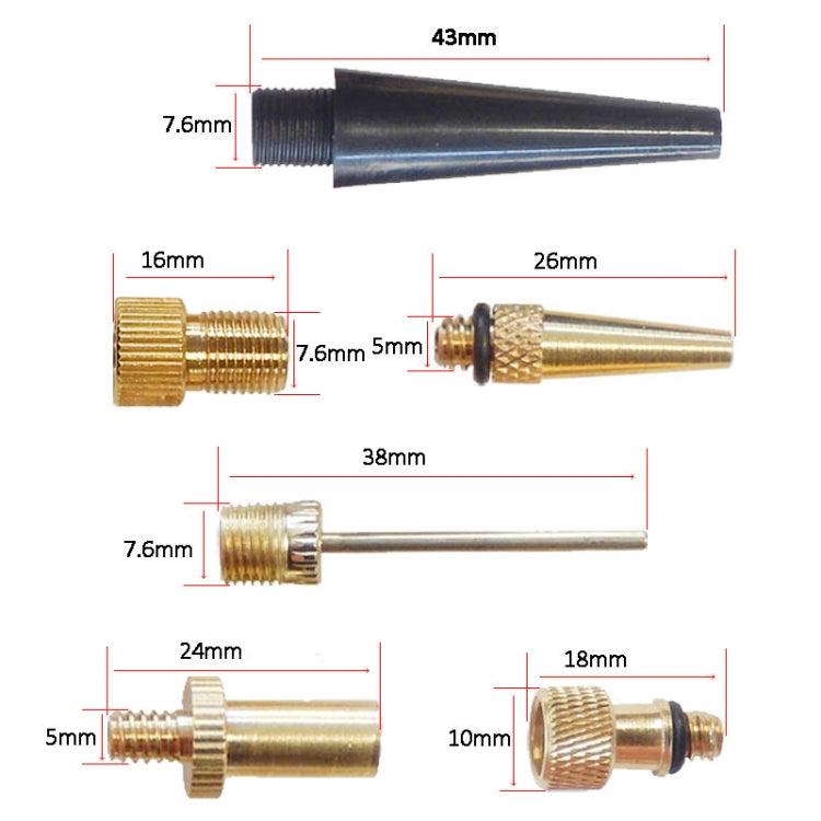 24 in 1 Inflator Adapter French Mouth / US Mouth / UK Mouth Inflation Needle Adapter-Reluova