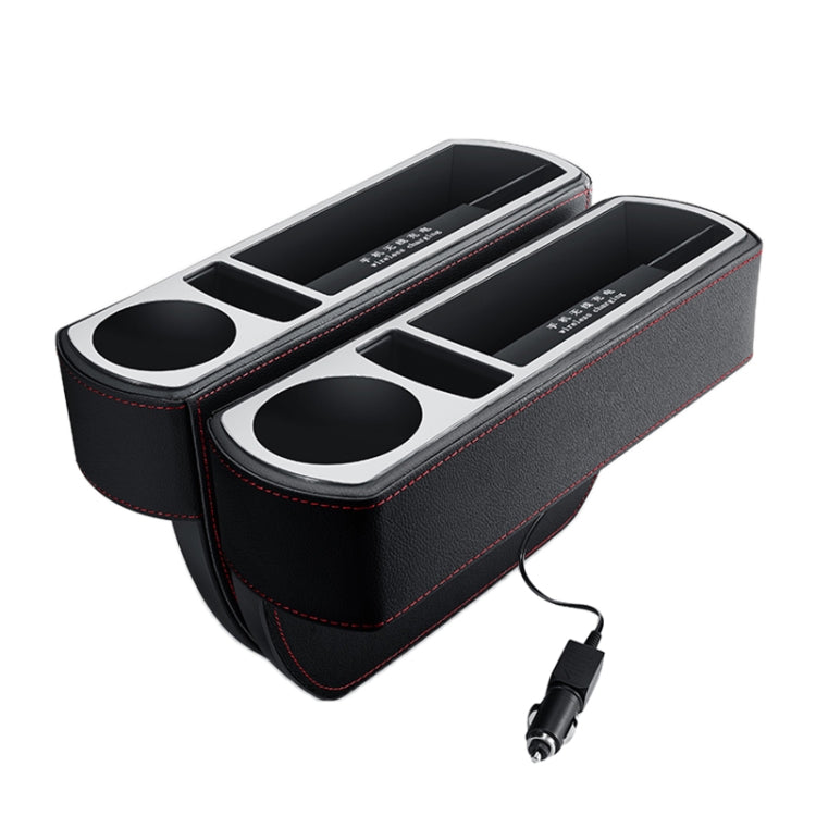 Car Multi-functional Wireless Fast Charge Console PU Leather Box Cup Holder Seat Gap Side Storage Box ÎҵÄÉ̵ê