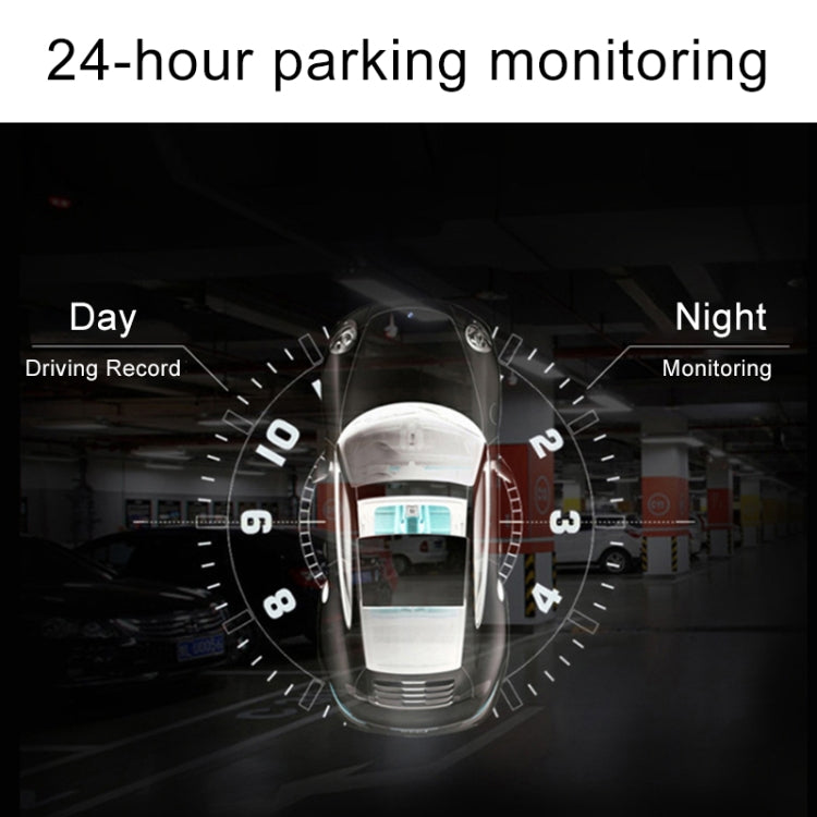 2.4 inch Car 480P Single Recording Shield Driving Recorder DVR Support Parking Monitoring / Loop Recording (Black)-Reluova