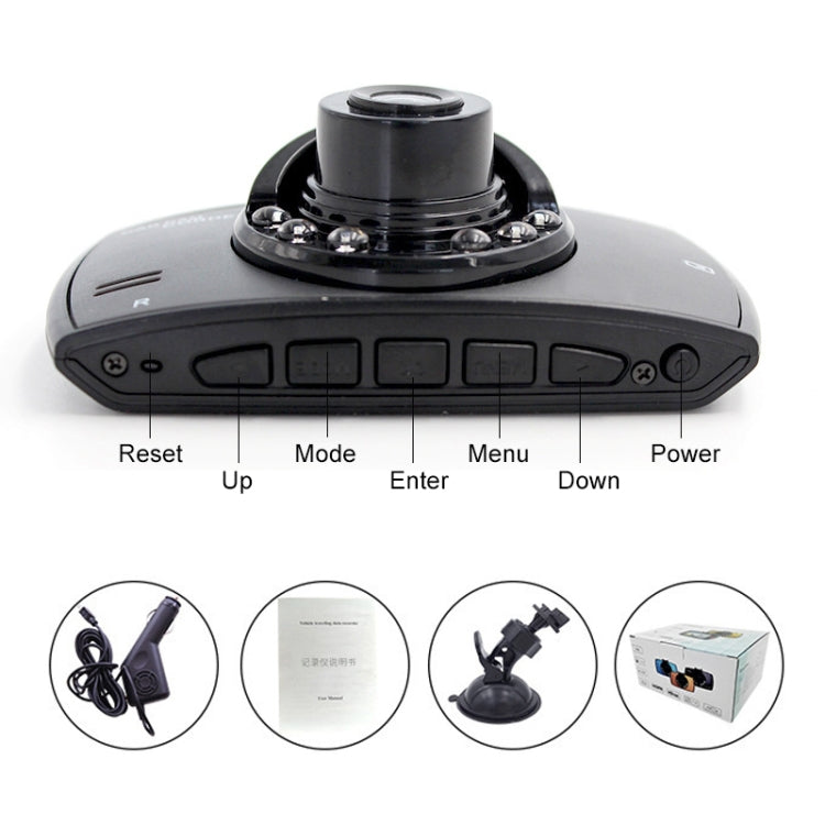 G30 2.2 inch Car 480P Single Recording Driving Recorder DVR Support Parking Monitoring / Loop Recording