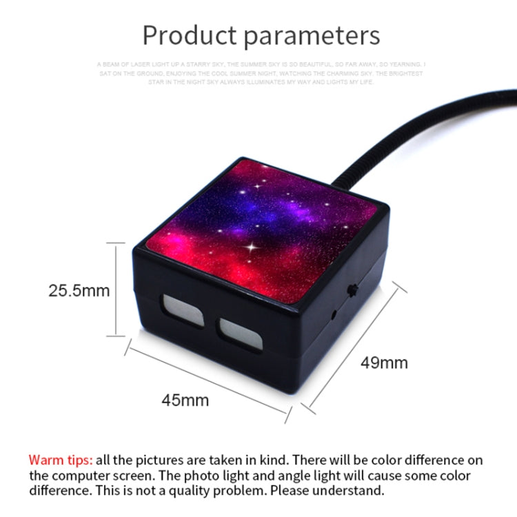 C208 5V 0.1W IPX4 USB Car Rotating Star Lights Red Blue Starry Sky Atmosphere Lamp ÎҵÄÉ̵ê