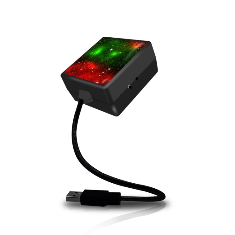 C208 5V 0.1W IPX4 USB Car Rotating Star Lights Red Green Starry Sky Atmosphere Lamp ÎҵÄÉ̵ê