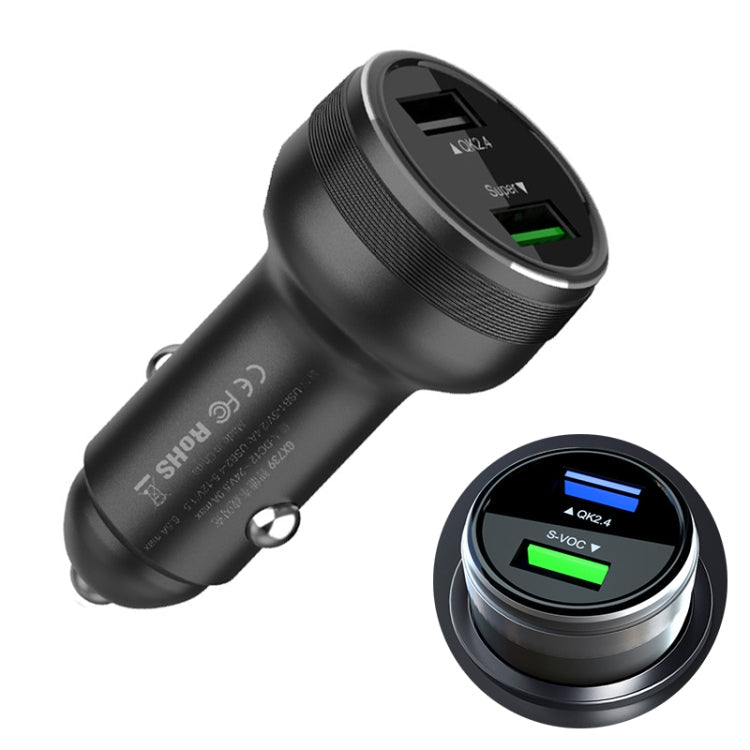 Dual USB 66W Car Flash Charger for OPPO / Huawei